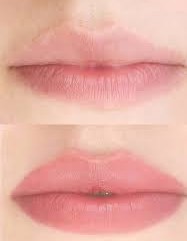 lip blushing before after
